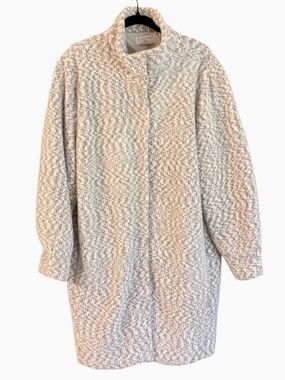 Z SUPPLY Textured Brushed Knit Longline Coat | Neutral | Size M